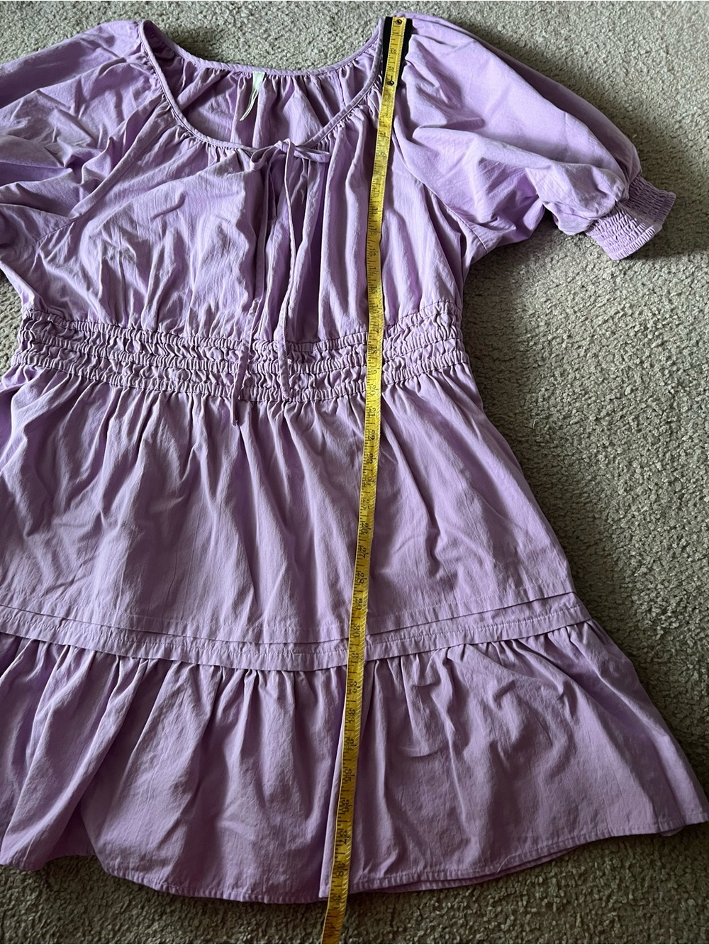 Anthropologie Lilac Puff-Sleeve Mini Dress - Picture 9 of 15